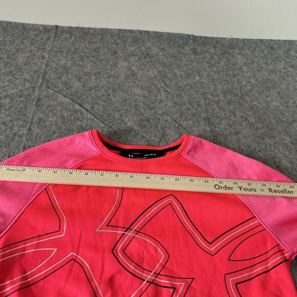 Under Armour Girls Long Sleeve Pink Fleece Lined Pullover Sweatshirt Size‎ L - Picture 7 of 10